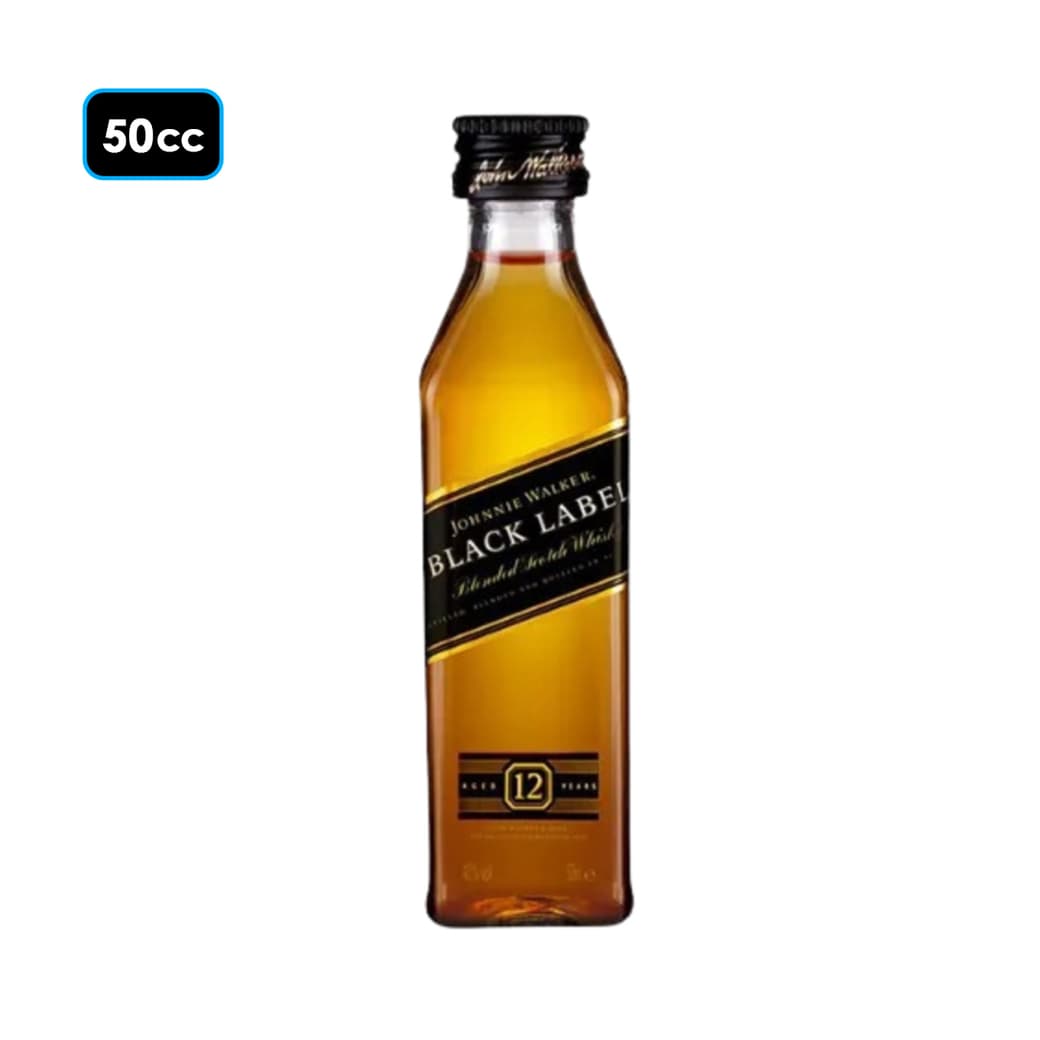 Whisky Johnnie Walker Black Label 50cc Miniatura_1