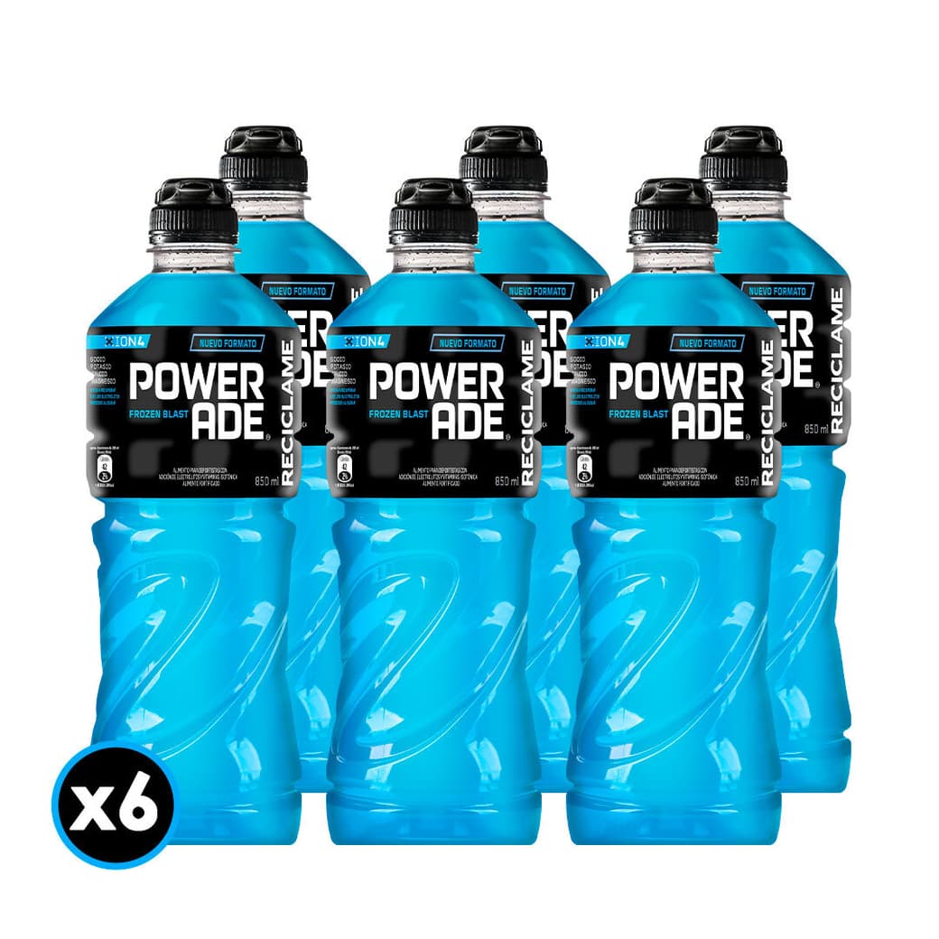 6x Bebida Isotónica Powerade Frozen Blast 850cc_1
