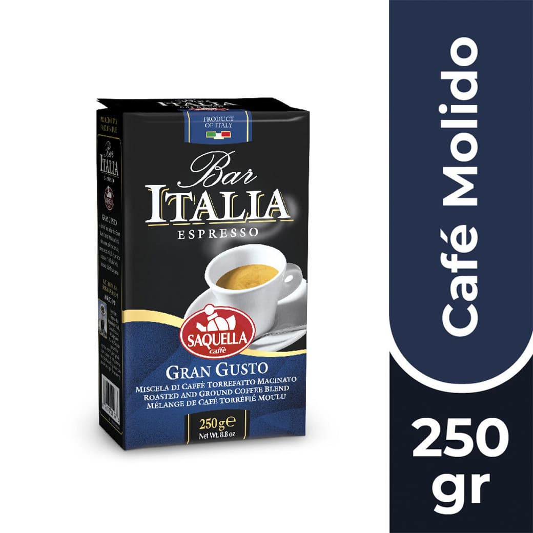 Café Molido Saquella Espresso Bar Italia 250 gr_1