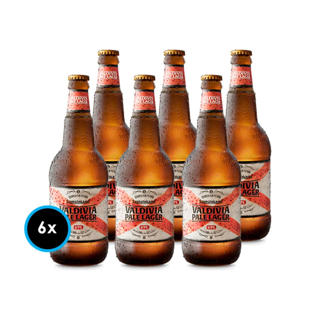 6x Cervezas Kunstmann Valdivia Pale Lager Botella 330cc_1