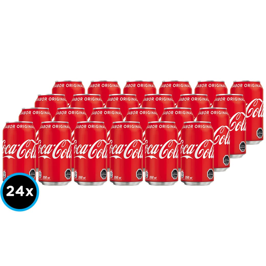 24x Bebida Coca Cola Normal en Lata 350cc_1