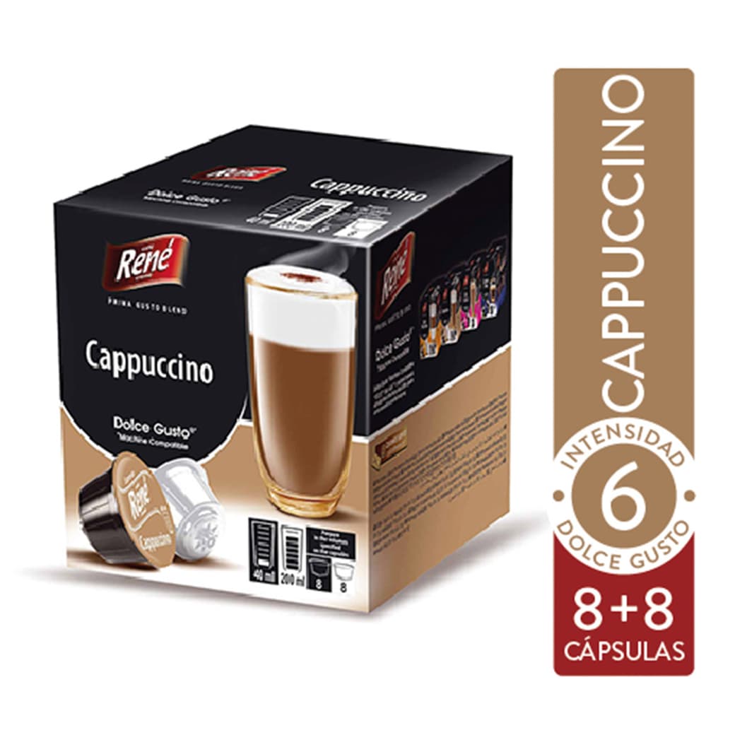 Cápsula de Café René Cappuccino Dolce Gusto Compatible (16 Cápsulas)_1