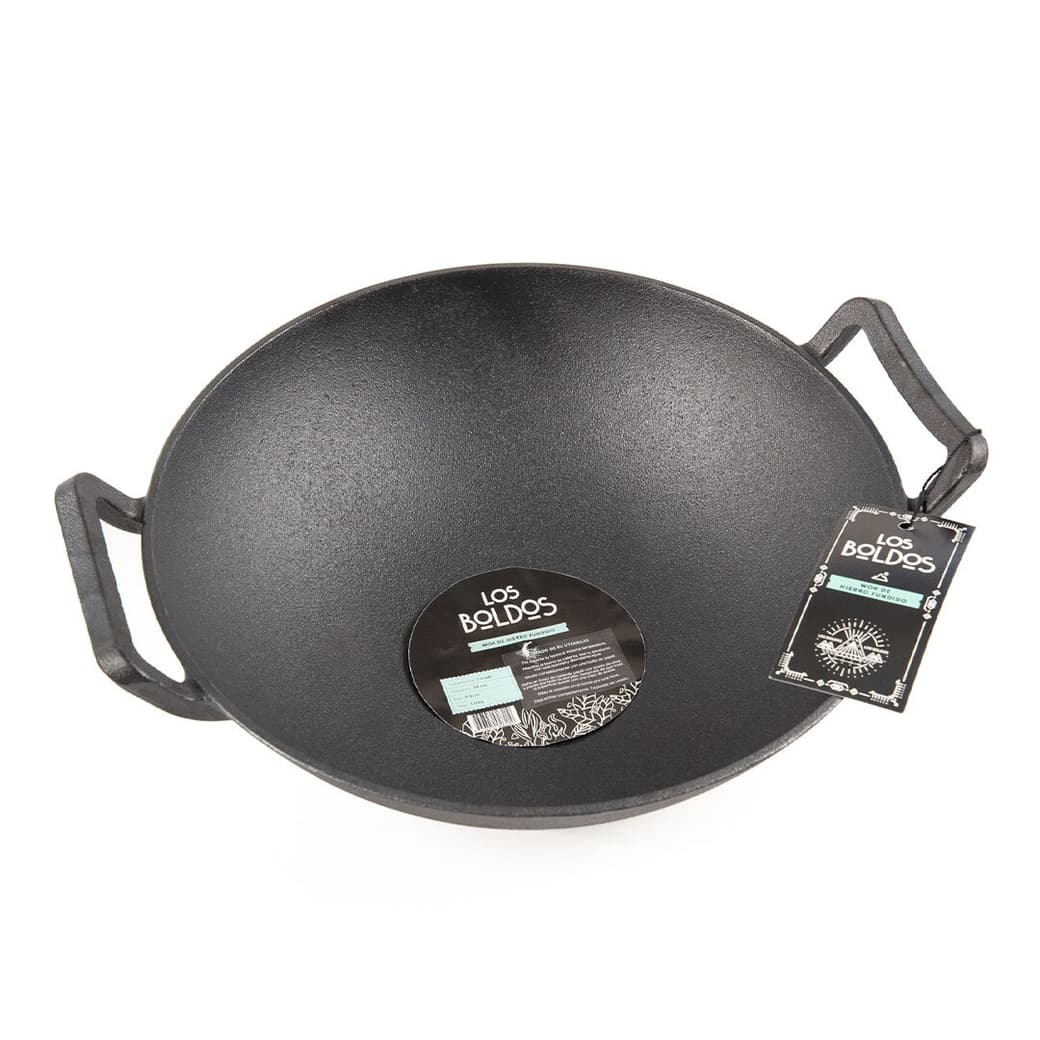 Wok de Hierro Fundido Los Boldos 30 cm _1