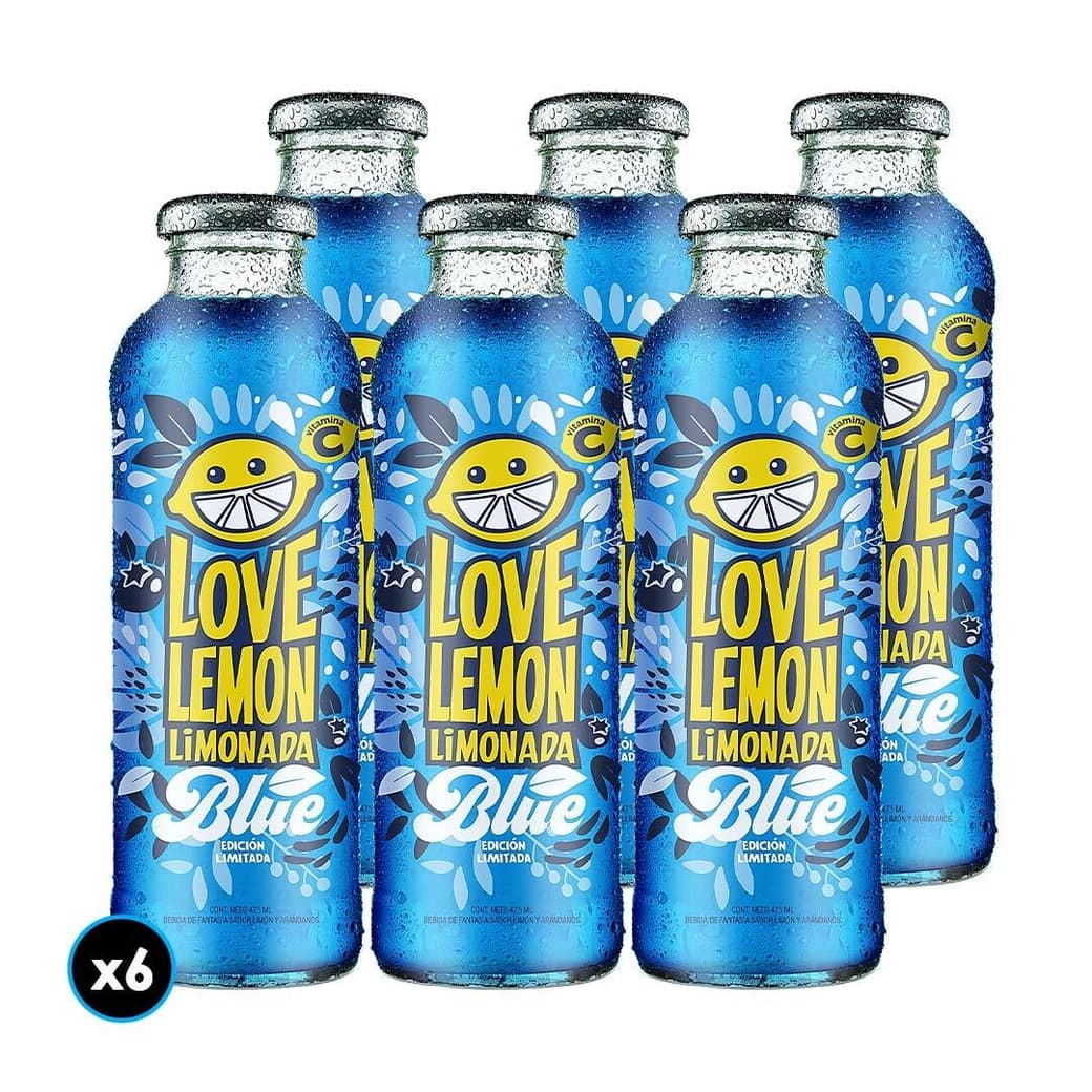 6x Jugo Limonada Love Lemon Blue 475cc_1