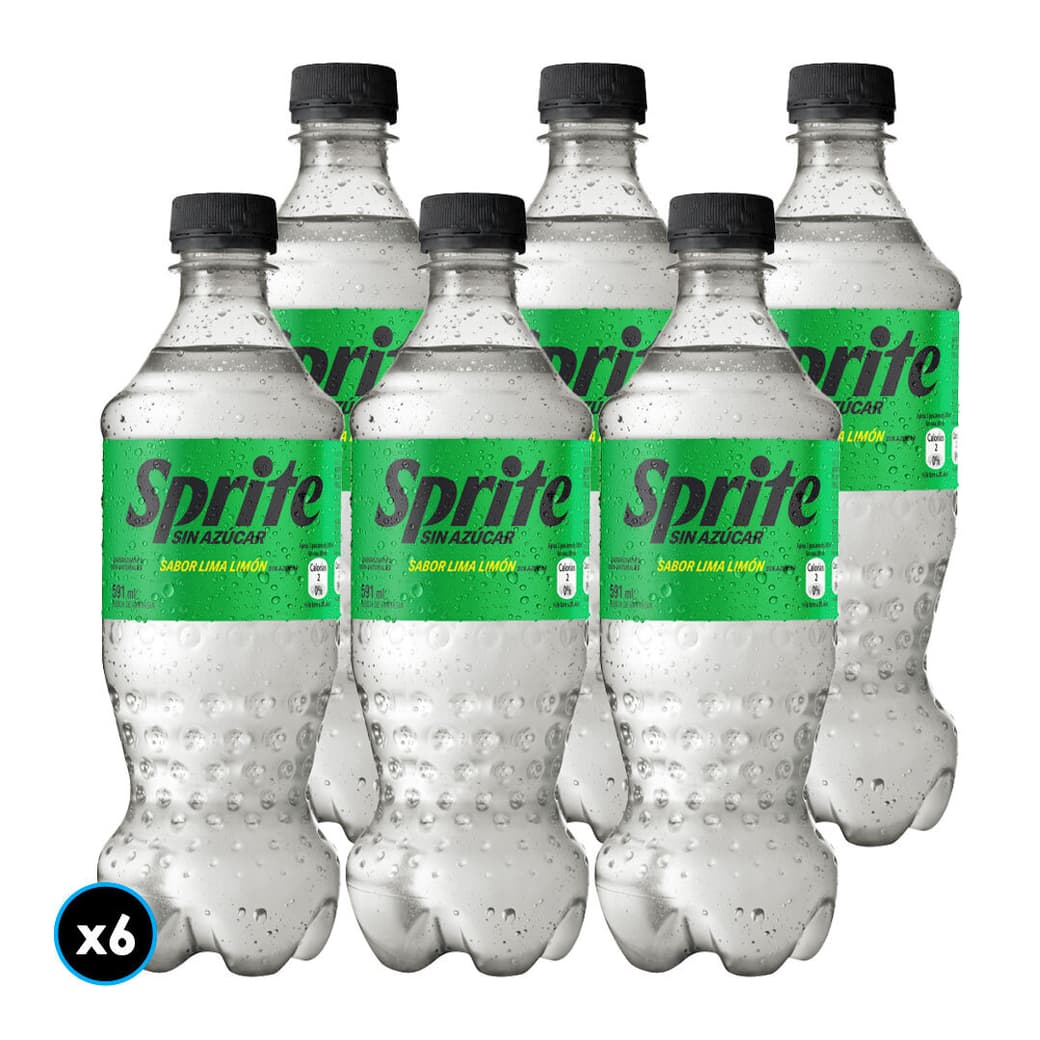 6x Bebida Sprite Zero Azúcar Botella 591cc_1