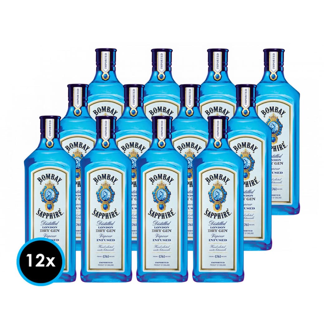 CAJA BOMBAY SAPPHIRE: 12x Gin Bombay Sapphire 750cc 40º alc._1