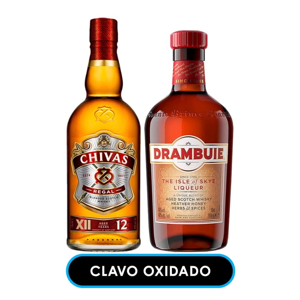 CLAVO OXIDADO: Chivas Regal 12 años 750cc + Drambuie 750cc_1