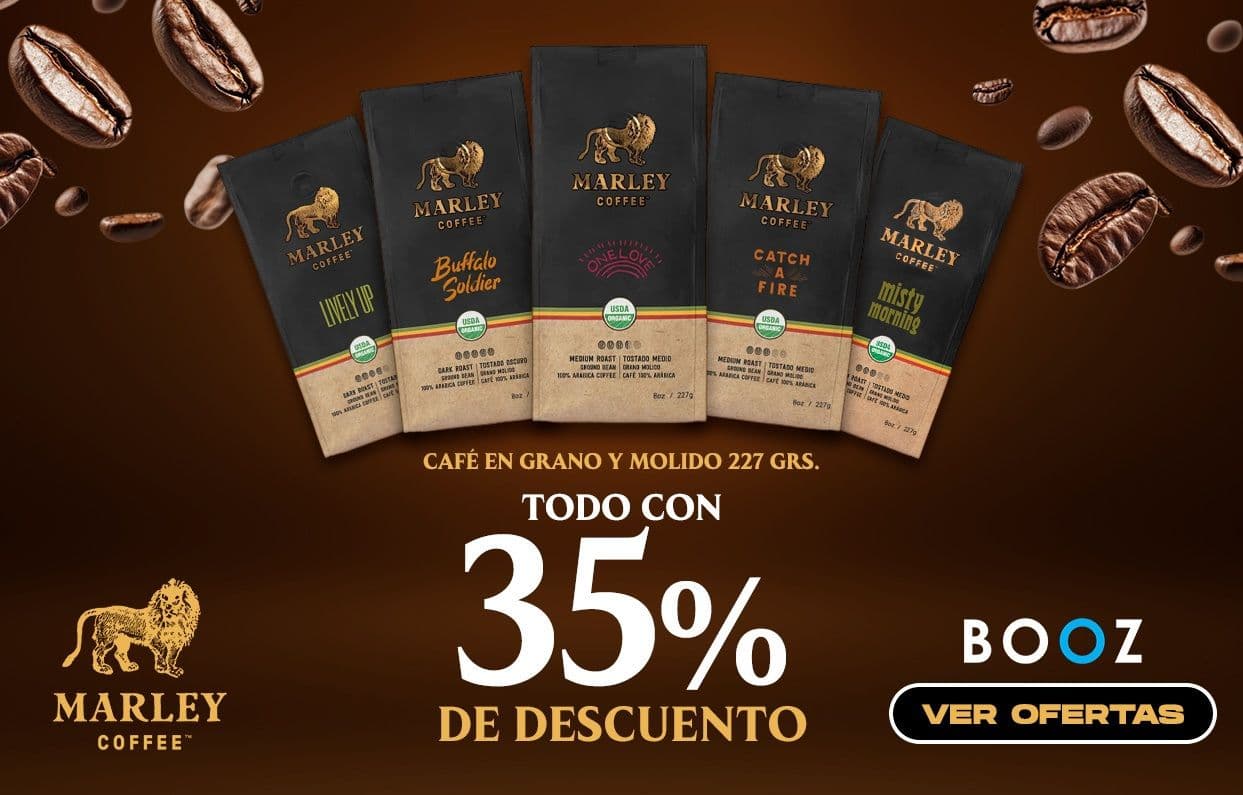 Todo Café Marley en Grano y Molido 35% OFF