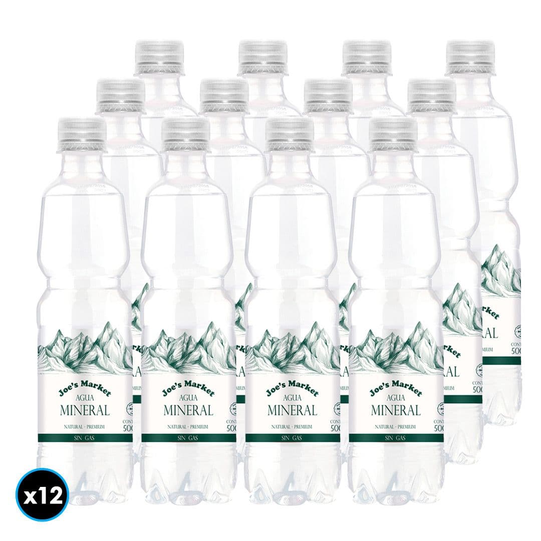 12x Agua Mineral Joes Market Sin Gas 500cc_1