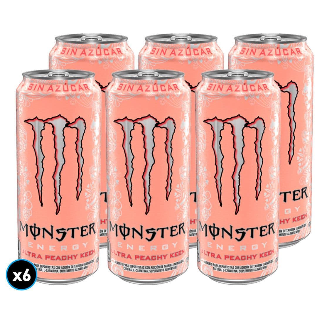 6x Energética Monster Peachy Keen 473cc_1