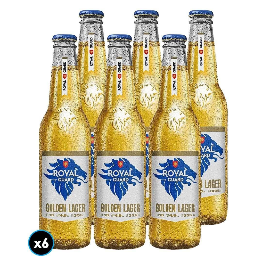 6x Cerveza Royal Guard Golden Lager en Botella 355cc_1
