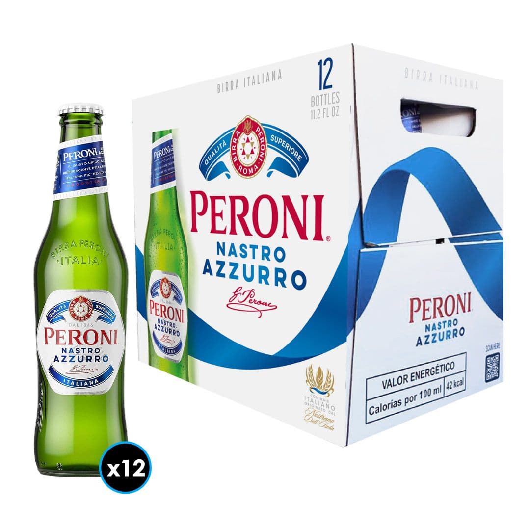 Kit 12x Cerveza Peroni Nastro Azzurro Botella 330cc_1