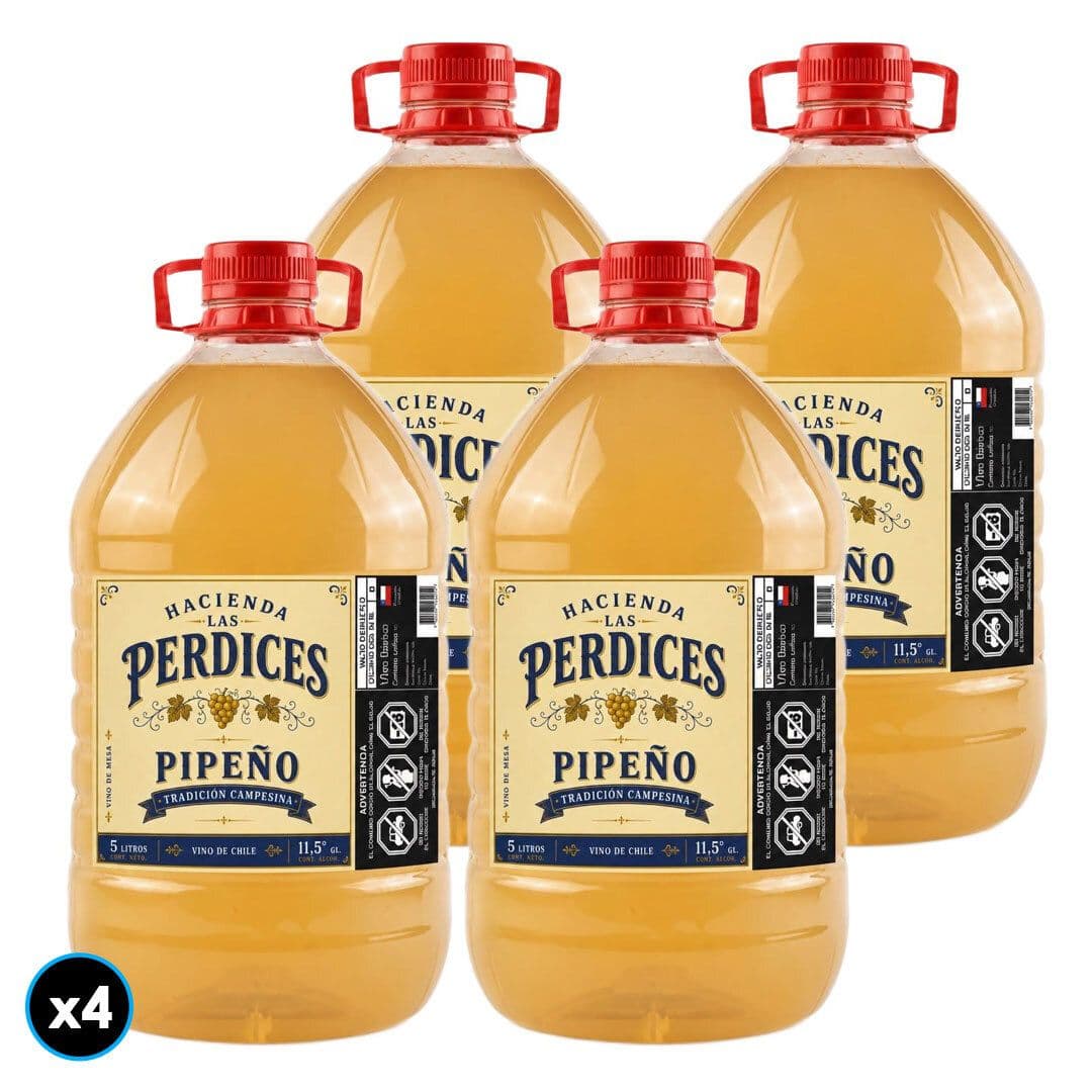 4x Pipeño Hacienda Las Perdices Bidón 5 Litros_1