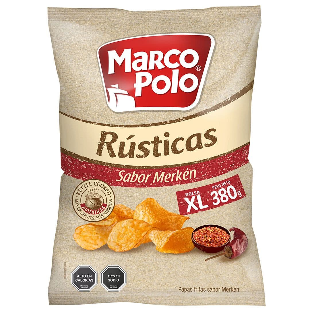 Papas Fritas Marco Polo Rúsitcas Merkén XL 380 grs. _1