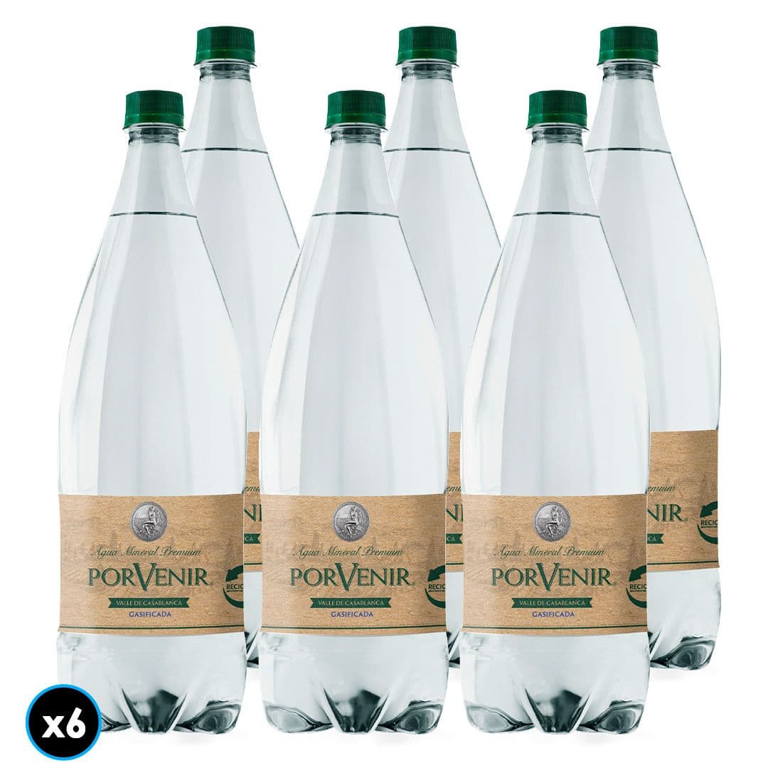 6x Agua Mineral Porvenir Con Gas 1.5 L_1