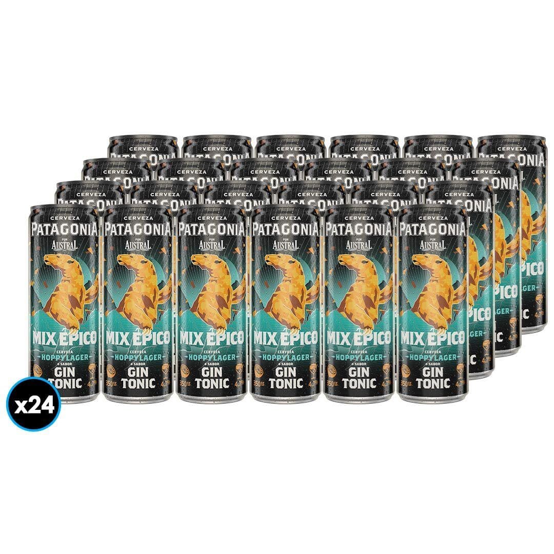 24x Cerveza Patagonia Hoppy Lager Gin Tonic en Lata 350cc_1