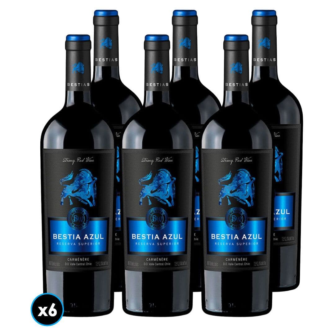 CAJA BESTIA AZUL (Carmenere): 6x Vinos Bestia Azul Carmenere 750cc_1