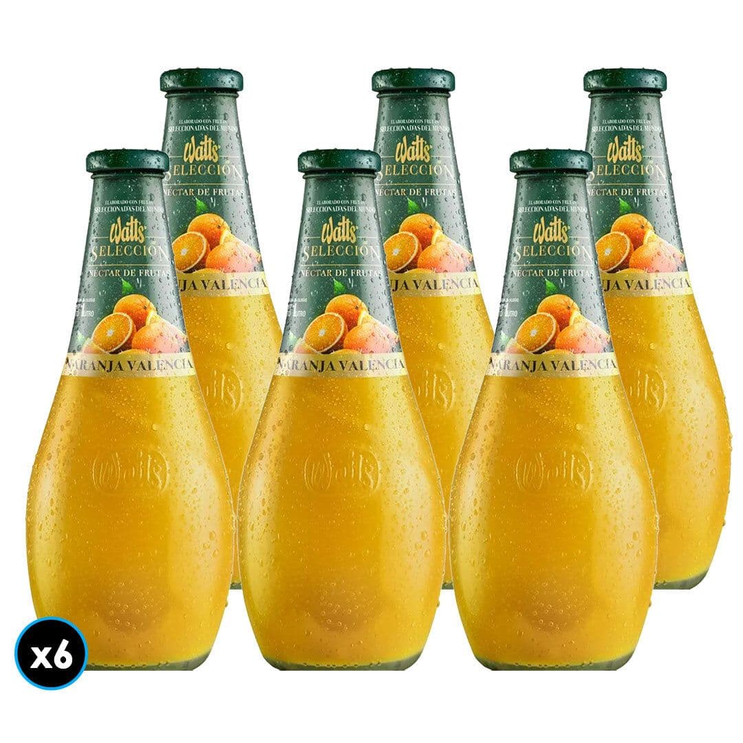 6x Jugos Watts Seleccion Naranja Valencia 1 Litro_1