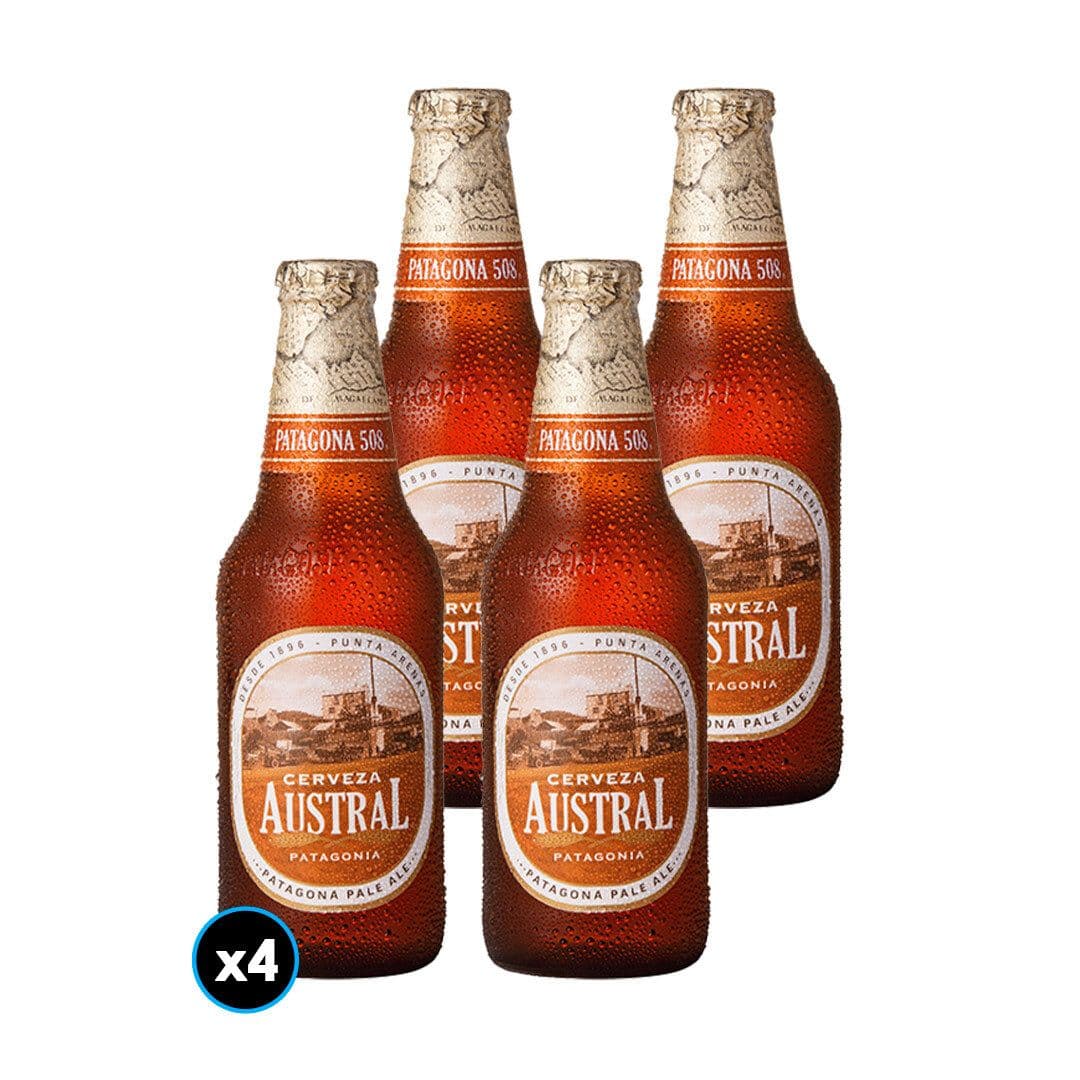 4x Cerveza Austral Patagona 508 en Botellas 330cc_1