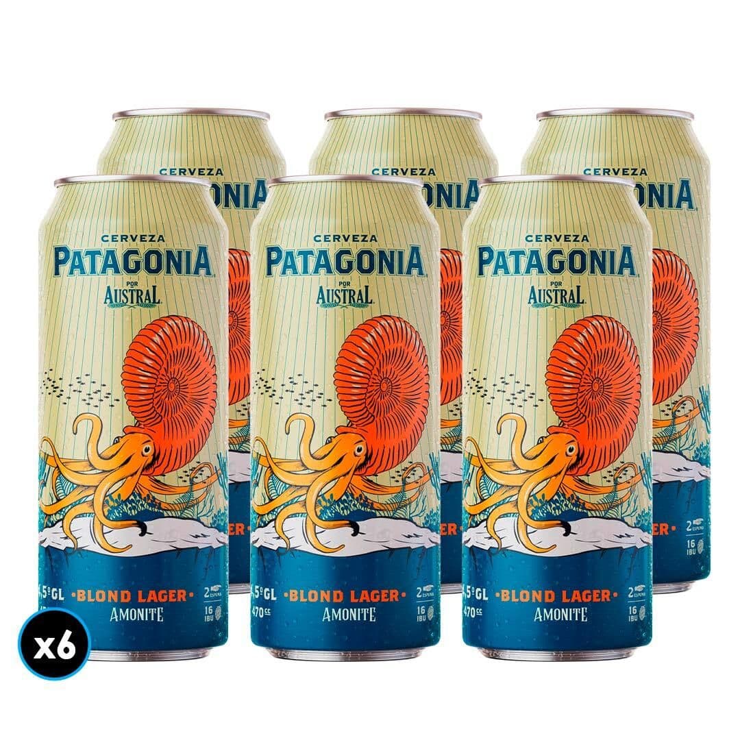 6x Cerveza Patagonia Blond Lager 470cc 4,5°alc._1