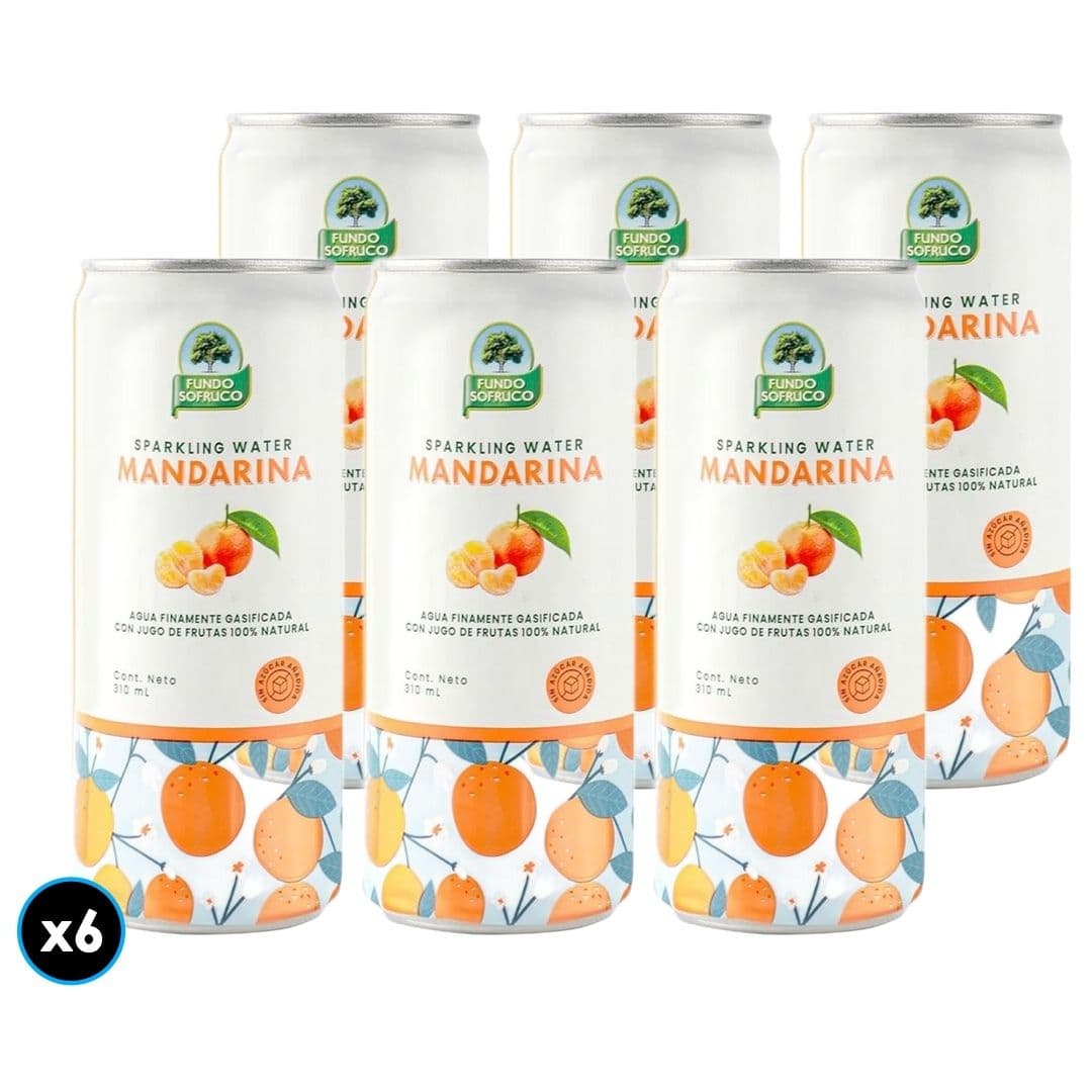 6x Agua Gasificada Sofruco Mandarina 310cc_1