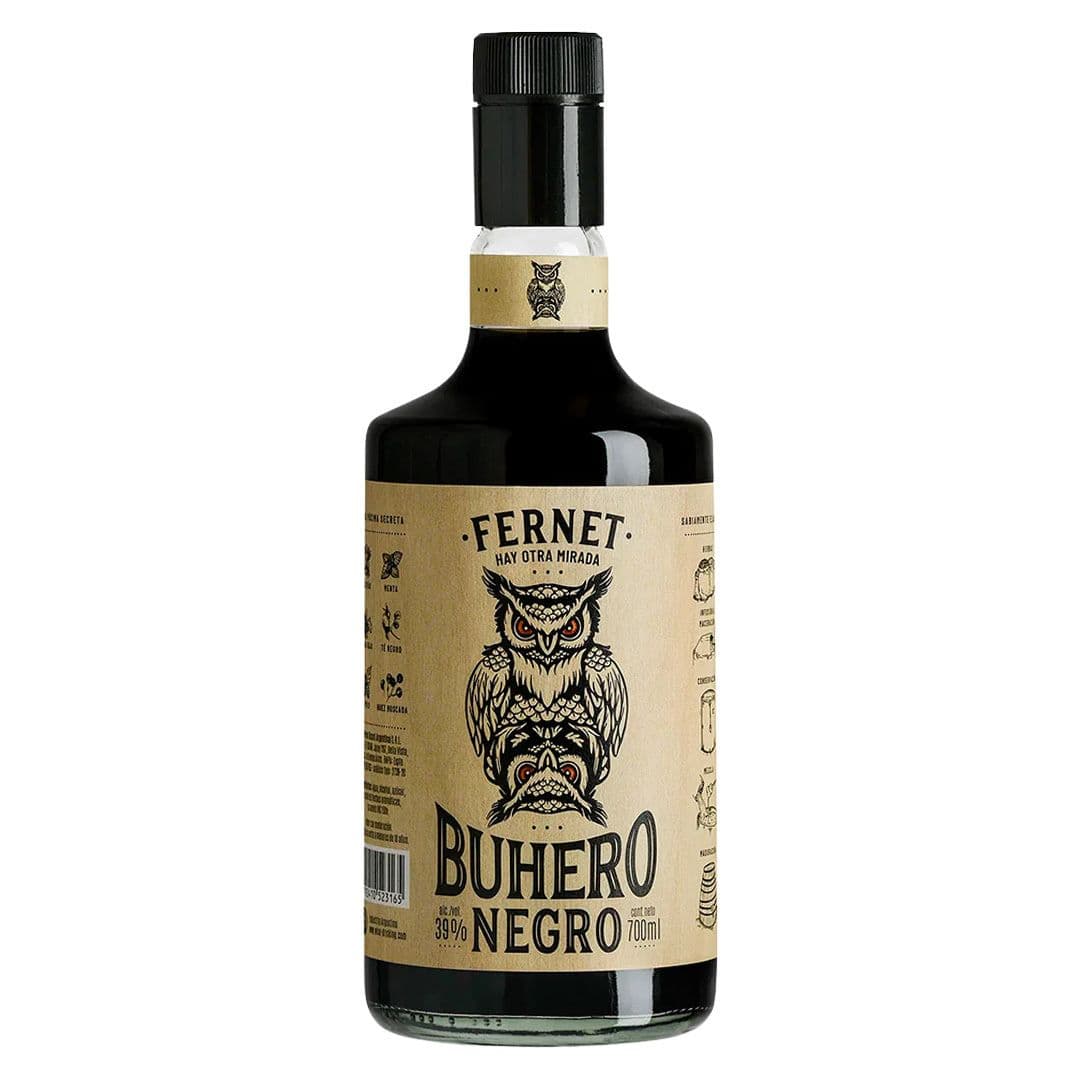 Licor Fernet Buhero Negro 700cc 39°alc._1
