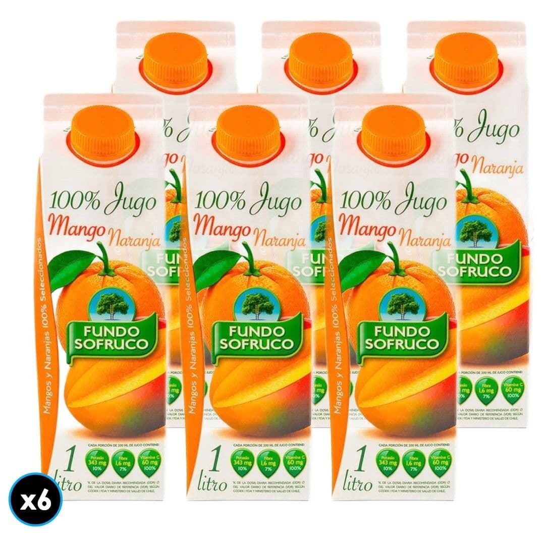 6x Jugo Fresco Sofruco Mango Naranja 1 L_1