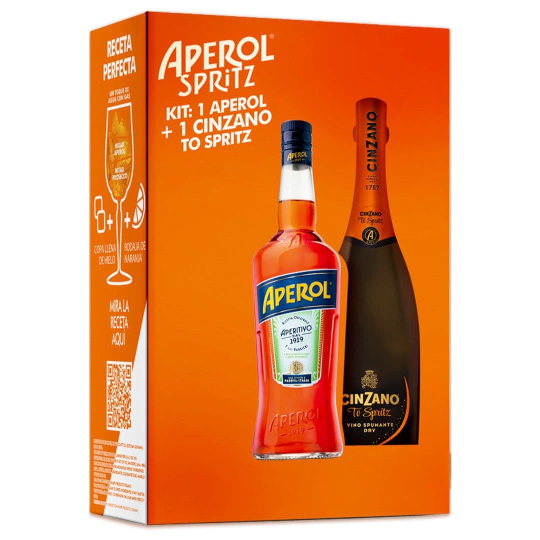 Kit Licor Aperitivo Aperol 750cc 11° Alc + Espumante Cinzano To Spritz 750cc 11° Alc_1