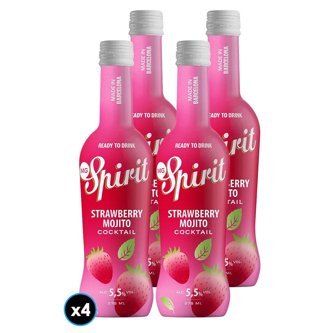 4x Cóctel MG Spirit Strawberry Mojito 5,5º 275cc_1