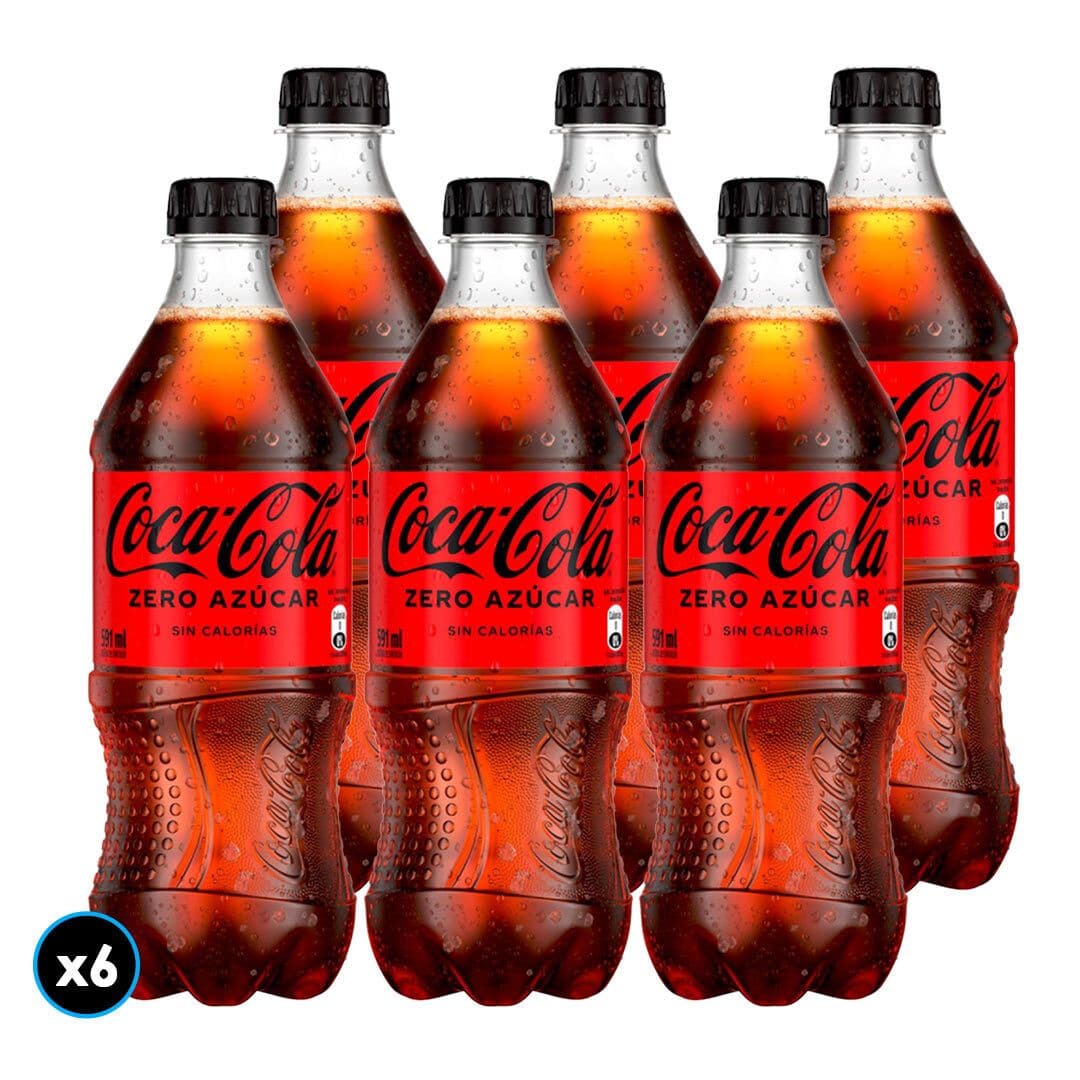 6x Bebida Coca-Cola Zero Azúcar Botella 591cc_1