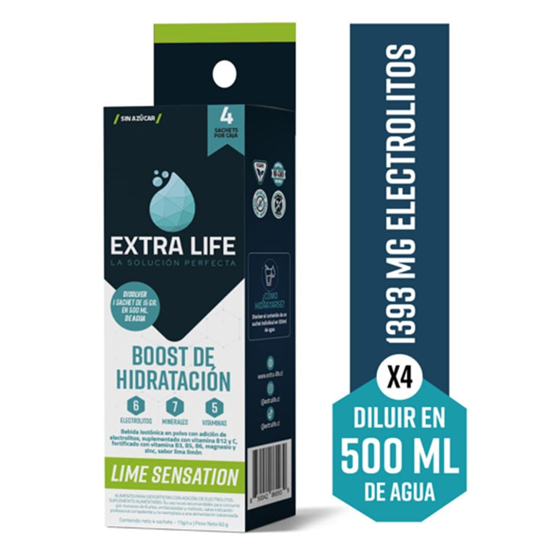 Boost de Hidratación Extra Life Lime Sensation (4 Unidades)"_1