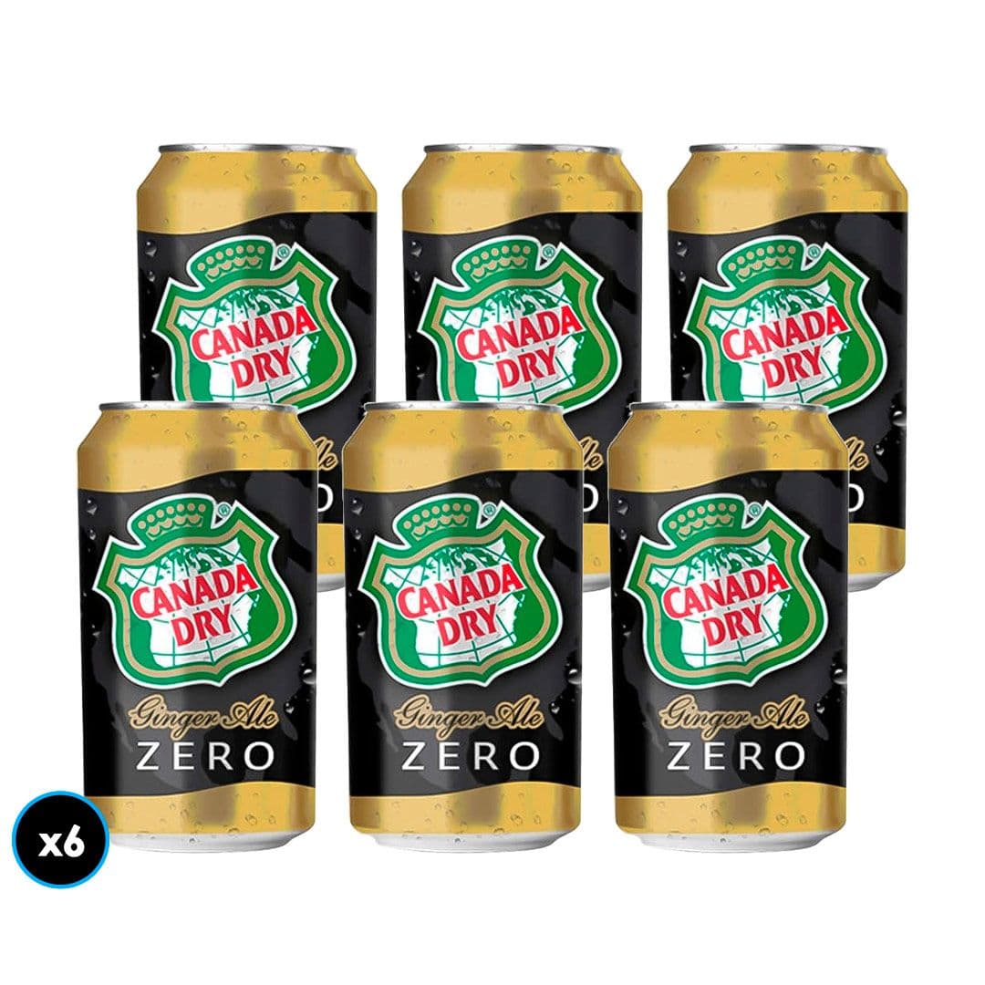 6x Bebida Canada Dry Ginger Ale Zero Lata 350cc_1
