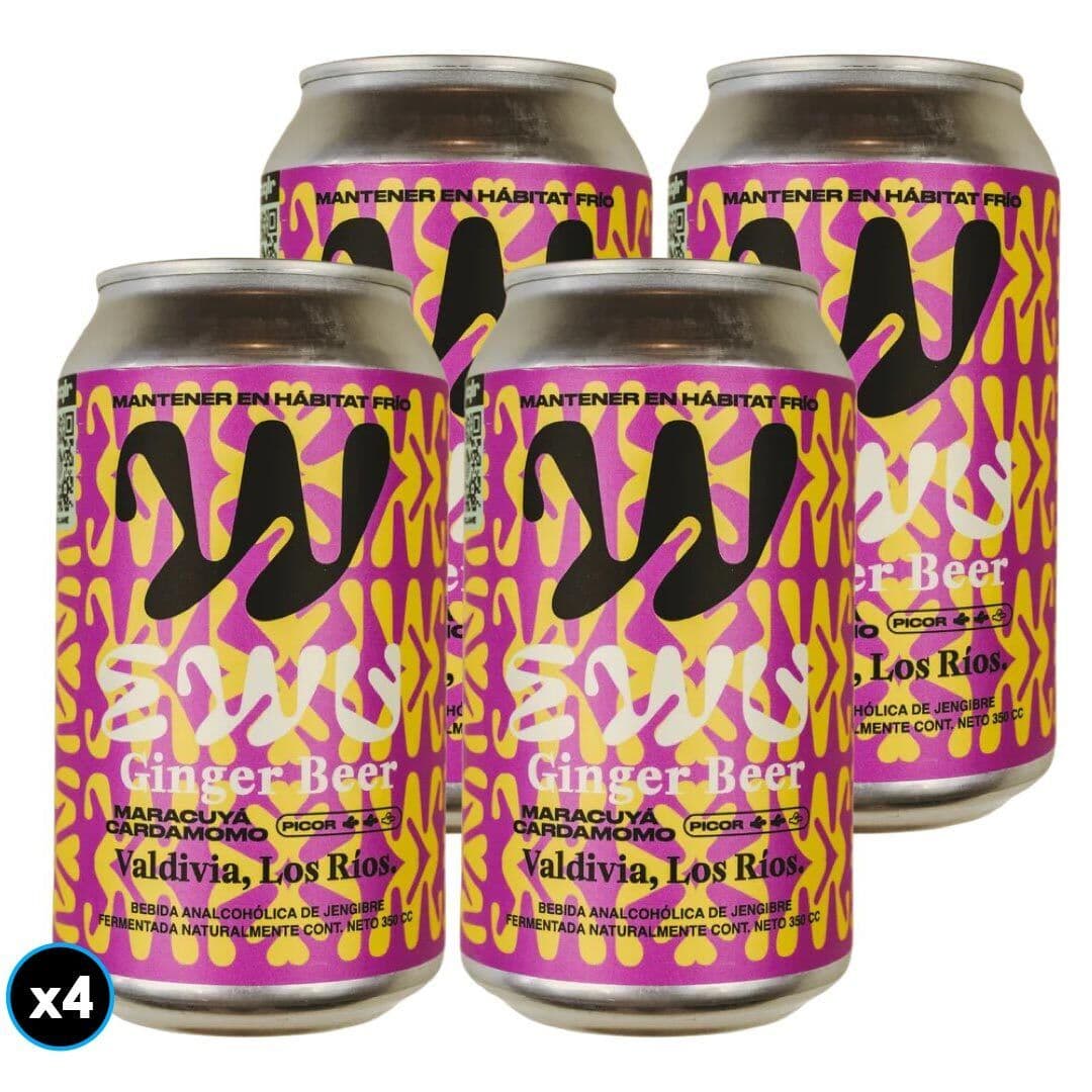 4x Bebida Ginger Beer Maracuyá Cardamomo Ewu 350cc_1