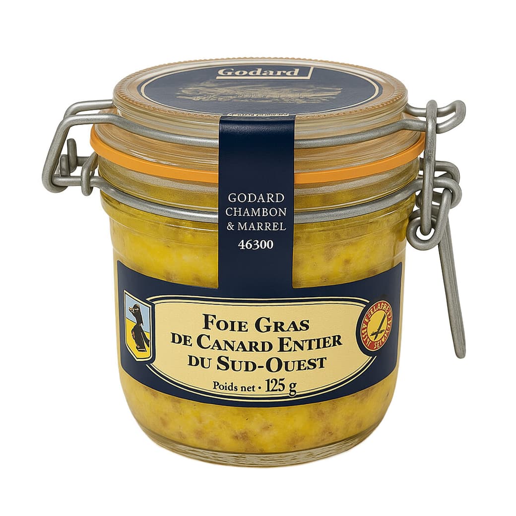 Foie Gras Entero Godard 125 grs. - Envase Vidrio_1