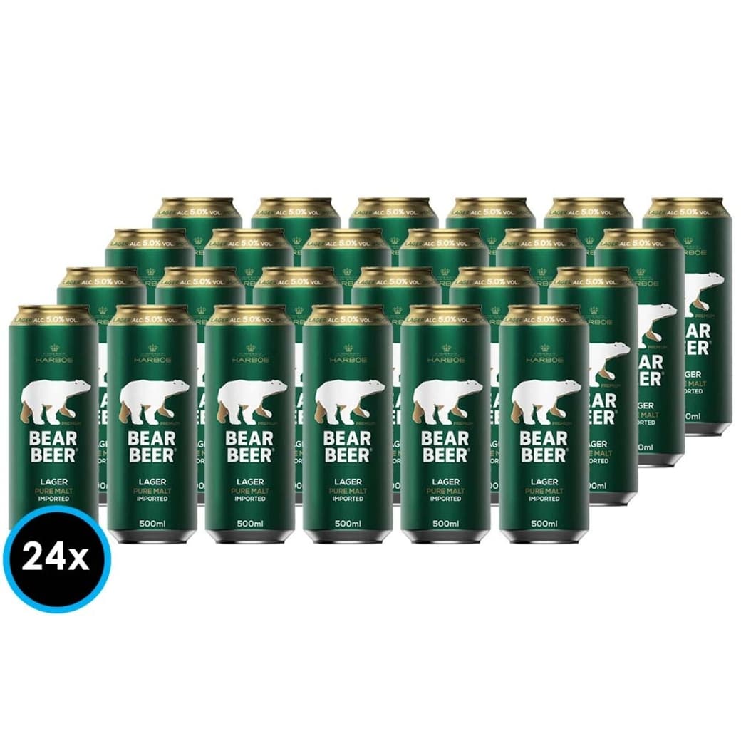 24x Cervezas Bear Beer Lager Lata 500cc_1