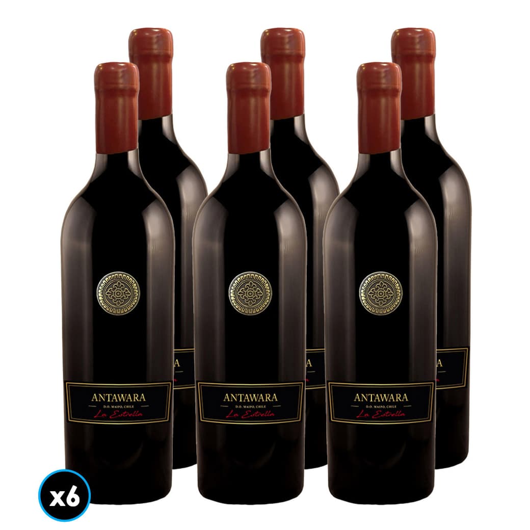 CAJA VINO ICONO ANTAWARA LA ESTRELLA (Red Blend): 6x Vino Antawara La Estrella Red Blend 750cc_1