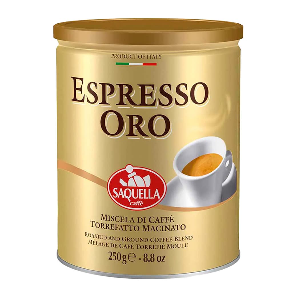 Café Molido Saquella Espresso Oro Lata 250 gr_1