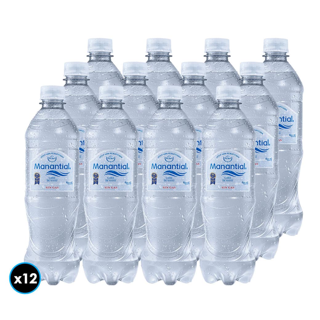 12x Agua Manantial Sin Gas 600cc_1