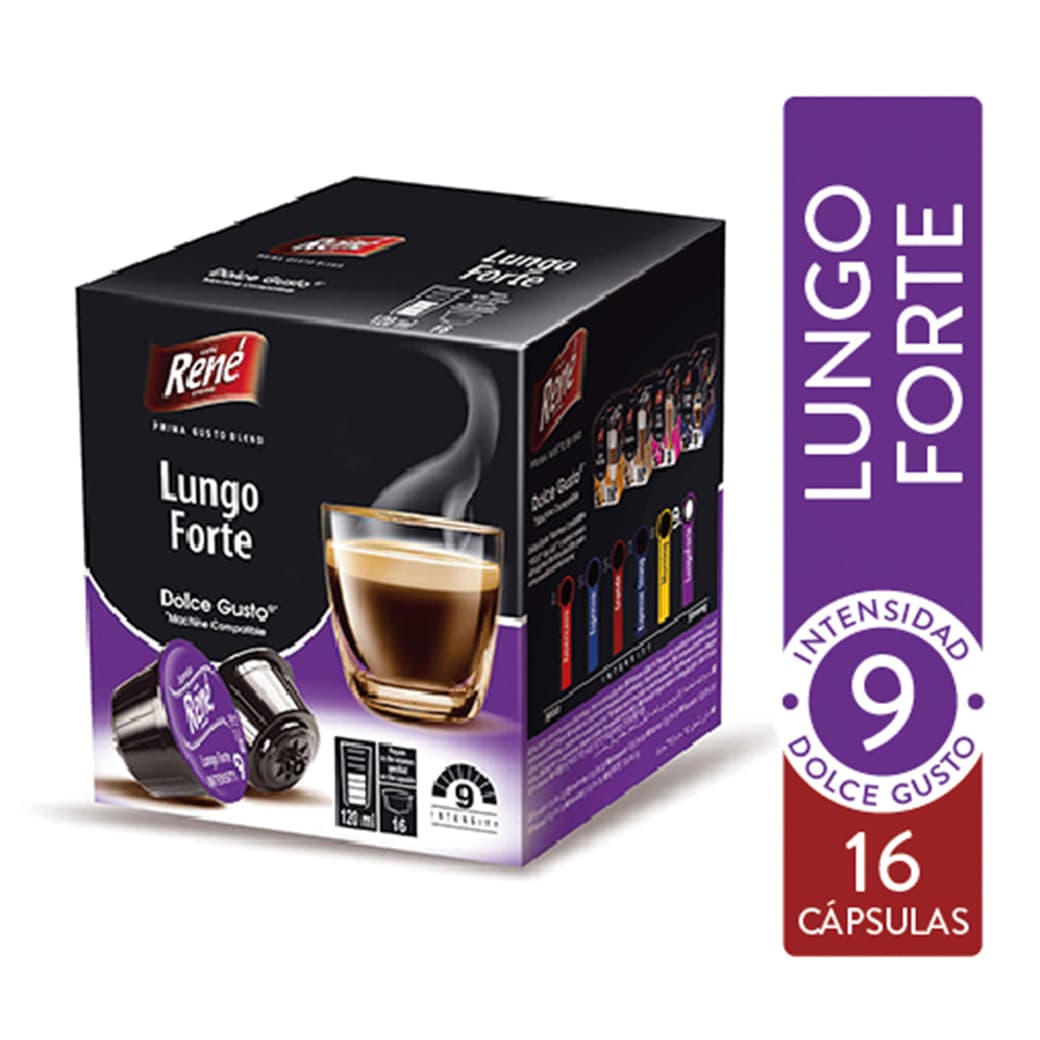 Cápsula de Café René Lungo Forte Dolce Gusto Compatible (16 Cápsulas)_1