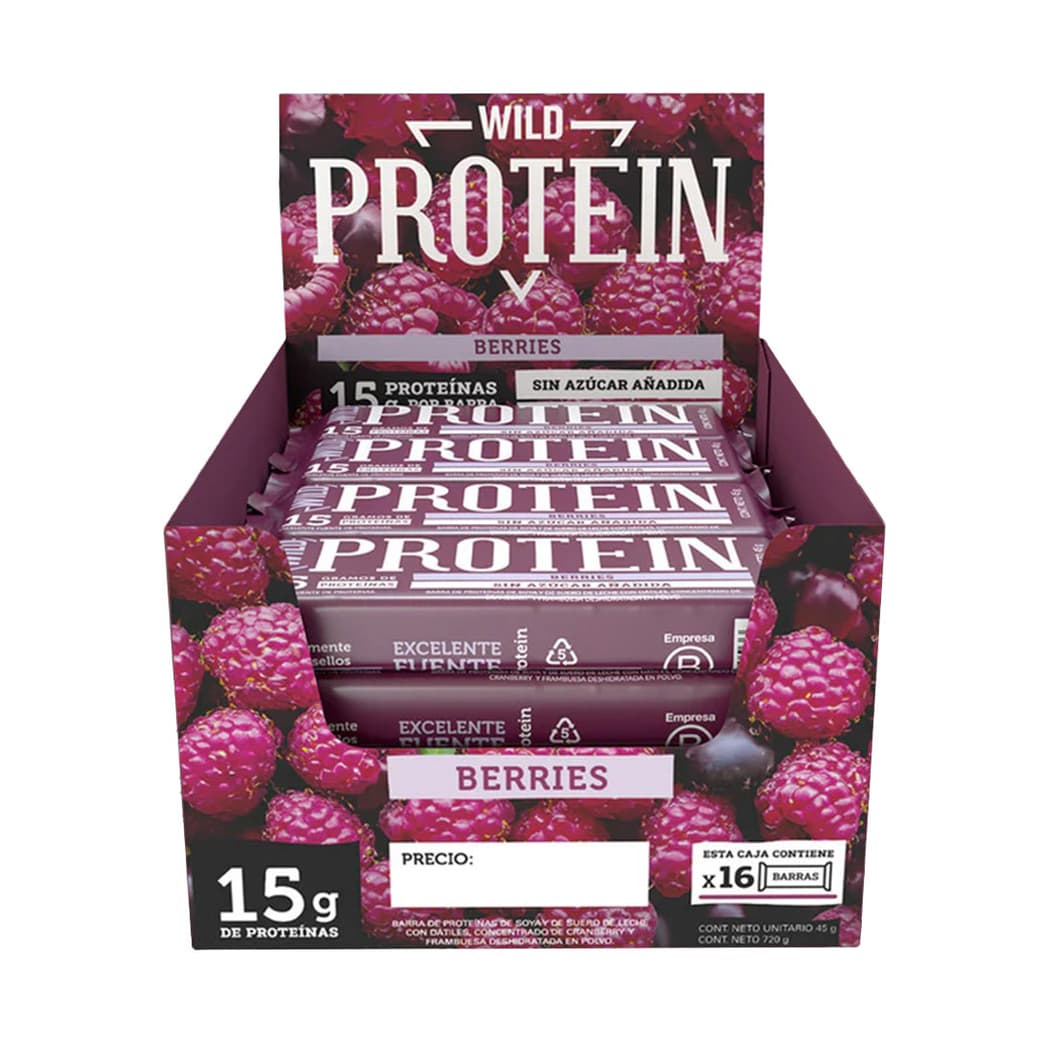 Barritas Protein Wild Foods Berries 16 Unidades _1