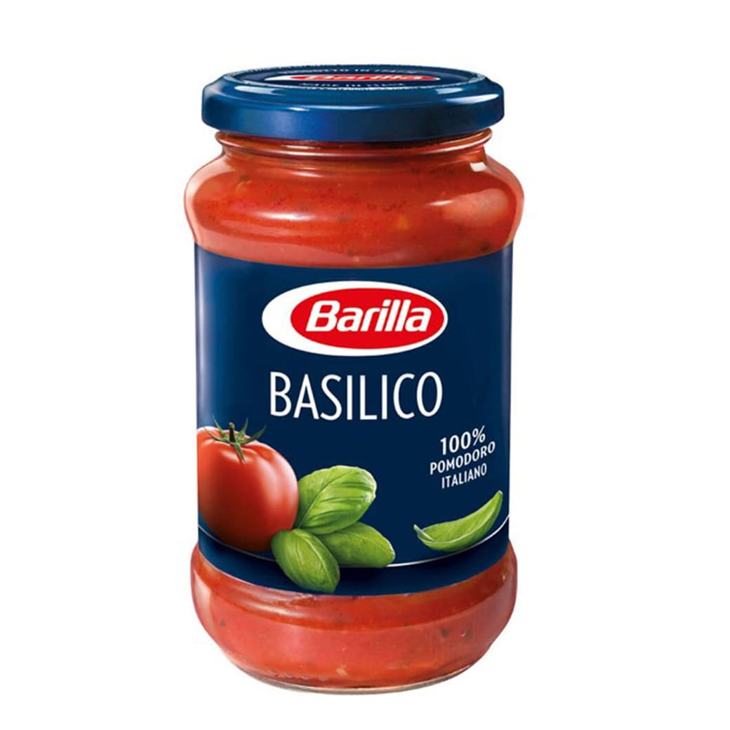 Salsa de Tomate Barilla Basilico Albahaca Frasco 400 grs._1