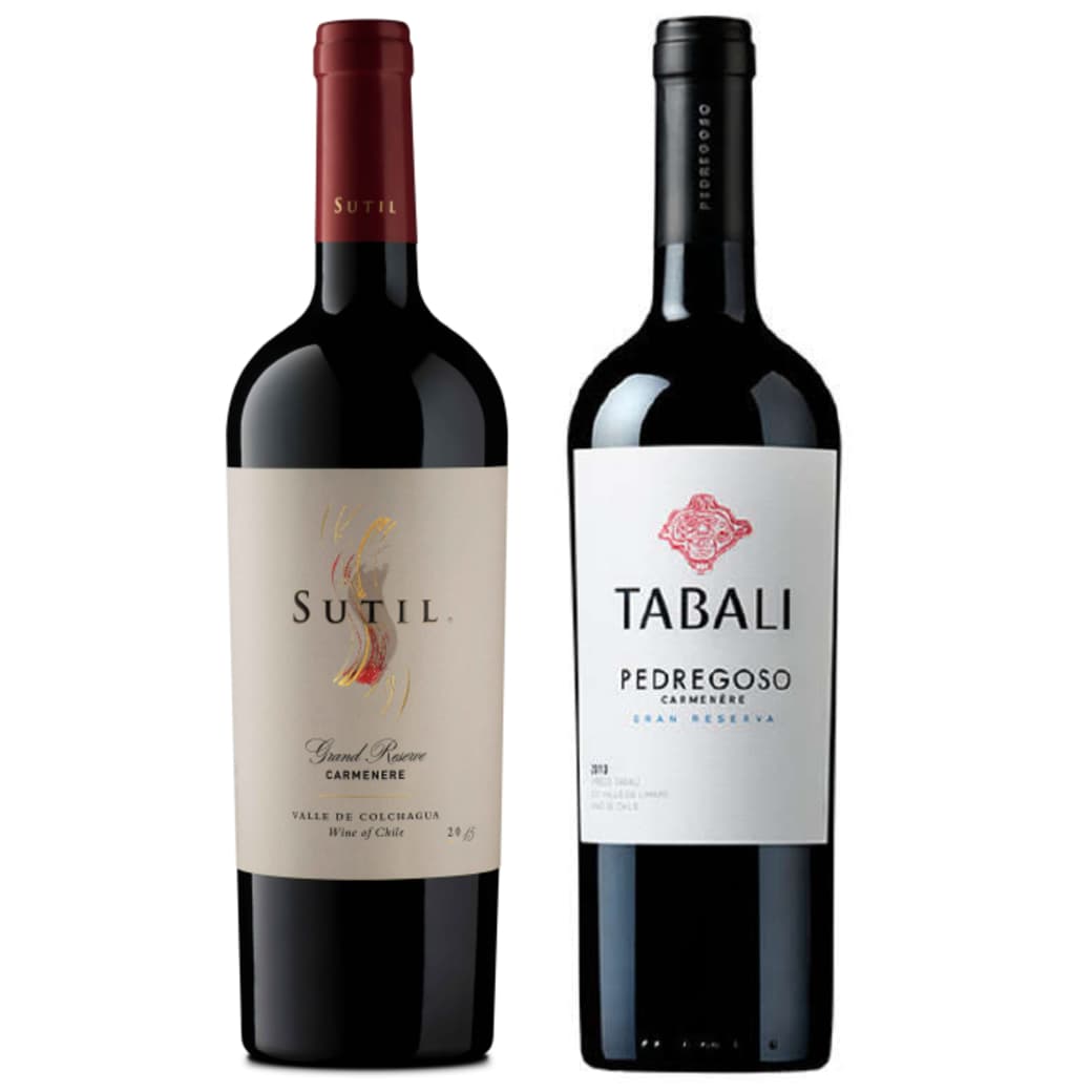 PACK DUO SUTIL TABALÍ (Carmenere): Vino Sutil Gran Reserva Carmenere 750cc + Vino Tabali Pedregoso Gran Reserva Carmenere 750cc_1