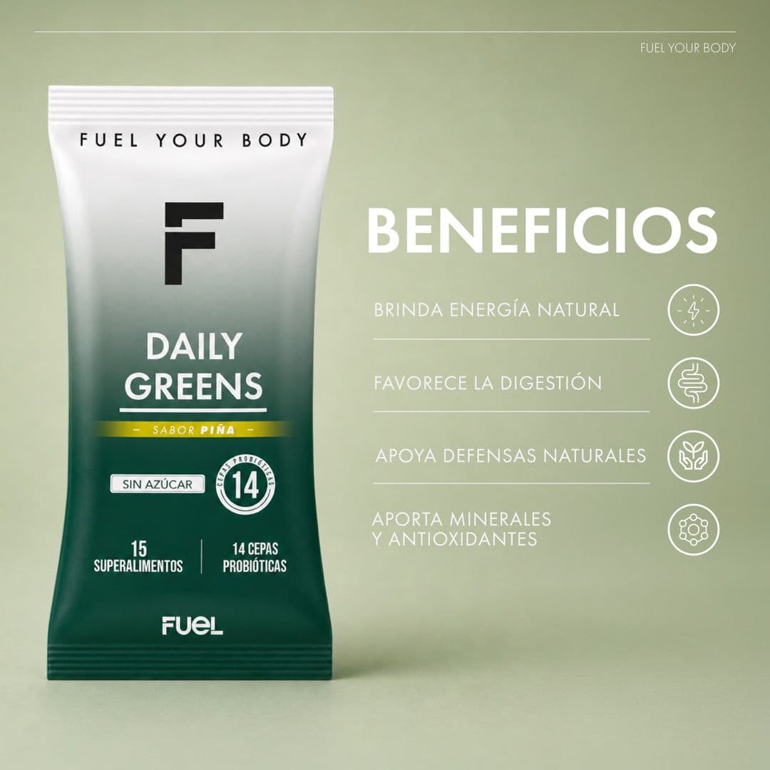 Daily Greens + Probiótico Fuel Nutrition Piña (30 unidades)_2